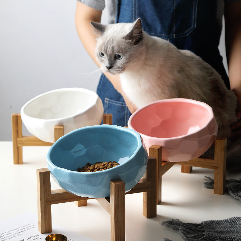 Round Ceramic Cat Food Bowl - Cat Mom Paradise