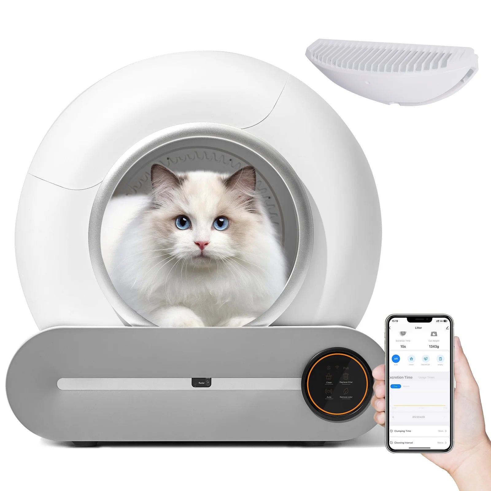 Automatic Cat Litter Box with App Control