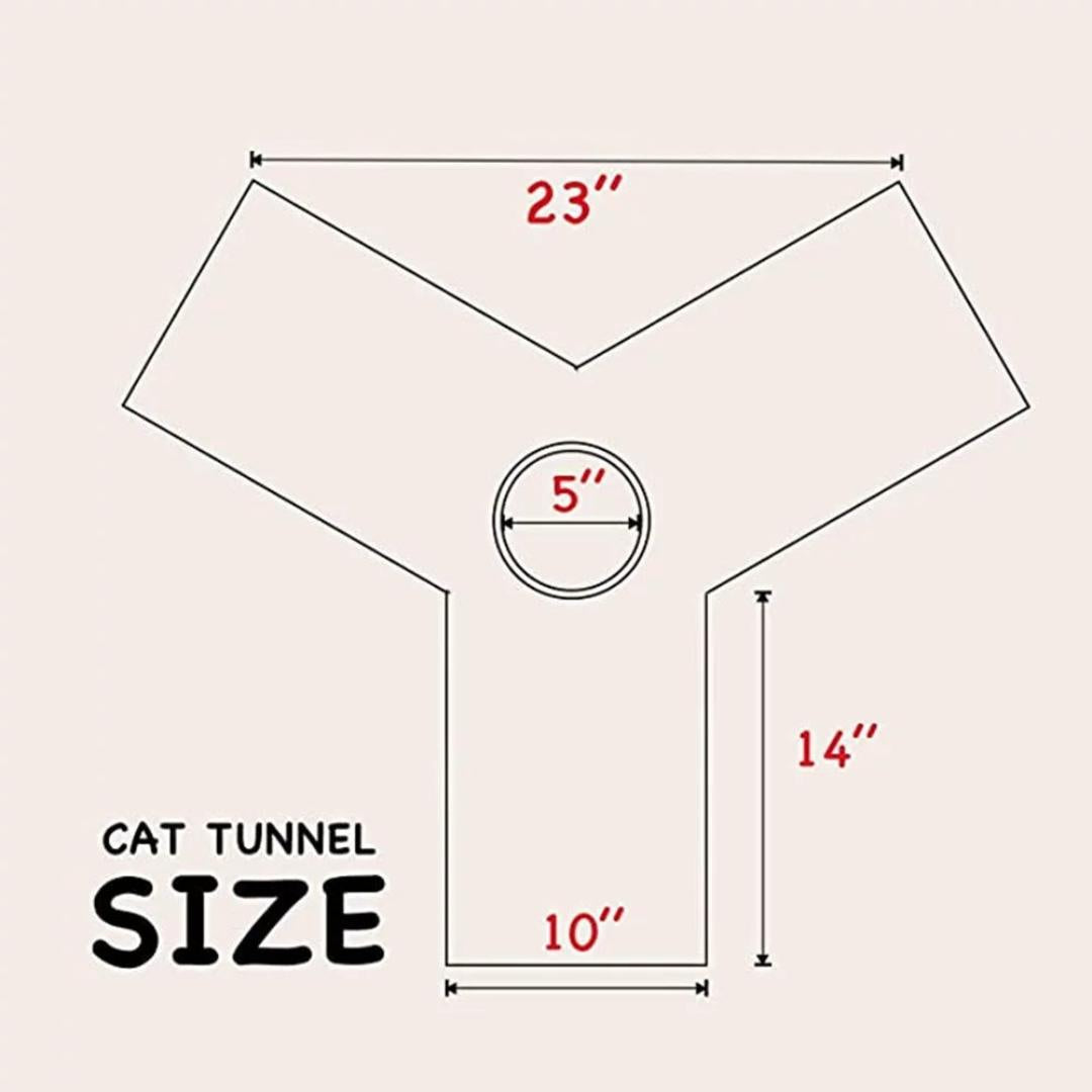 Space Away Y Shape Cat Tunnel Toy