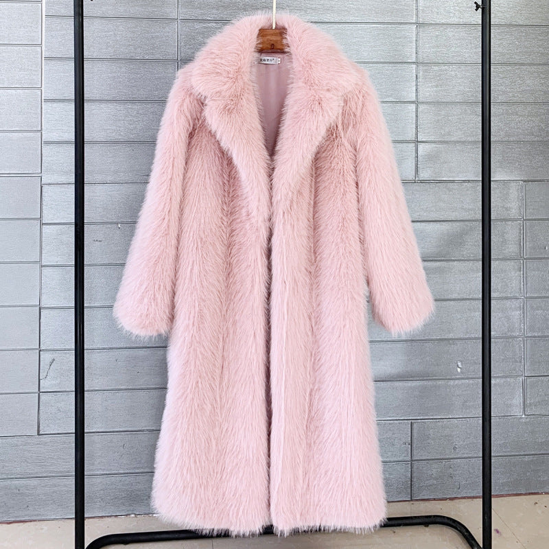 Oversized Women Wide Collar Faux Fur Jacket Cozy Warm Winter Jacket for Women FW 2024 Fashion Trends - Cat Mom Paradise