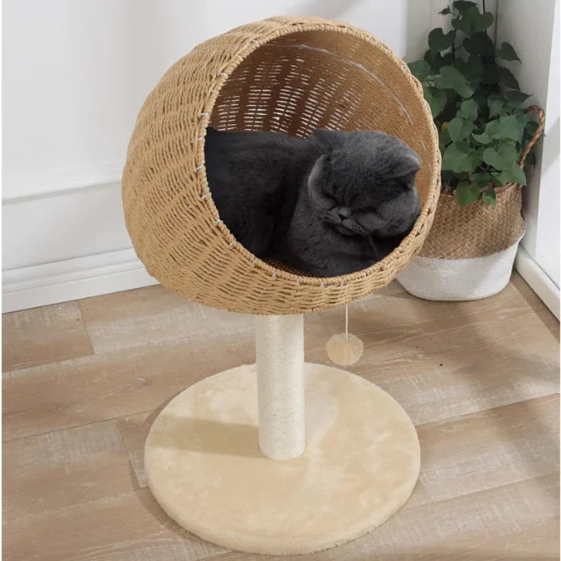 Rattan Cat Mini Tower