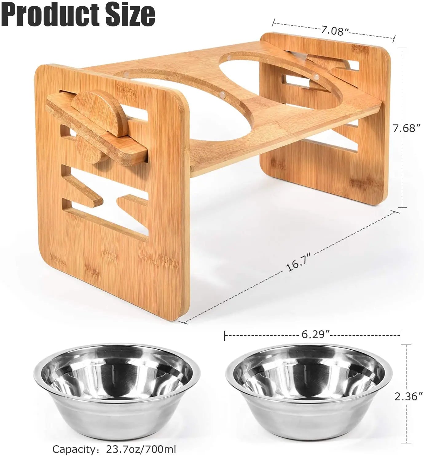 Adjustable Tilted Food Bowl