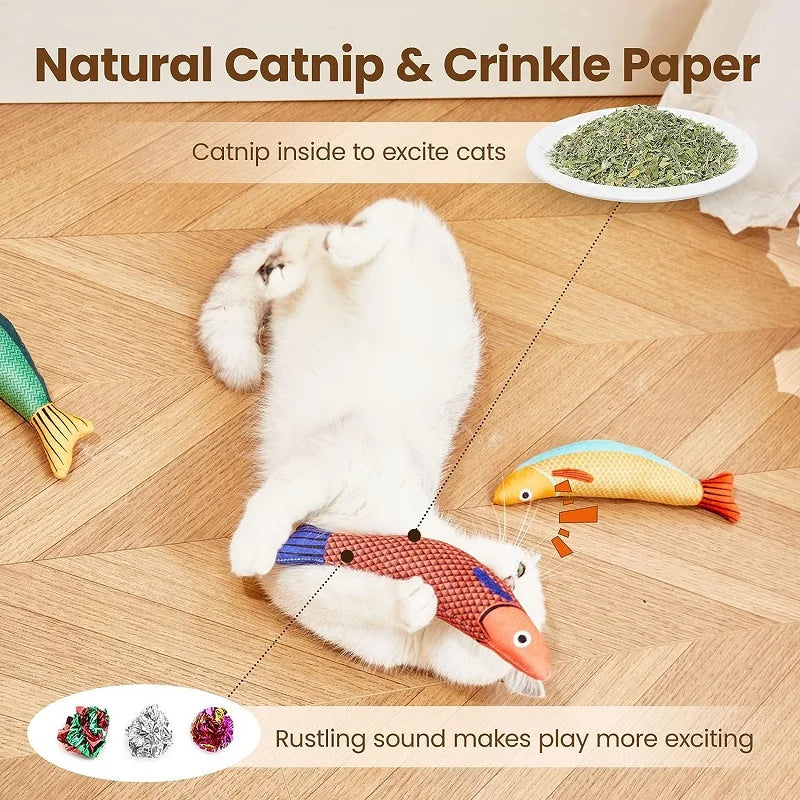 Interactive Catnip 3D Fish Toy