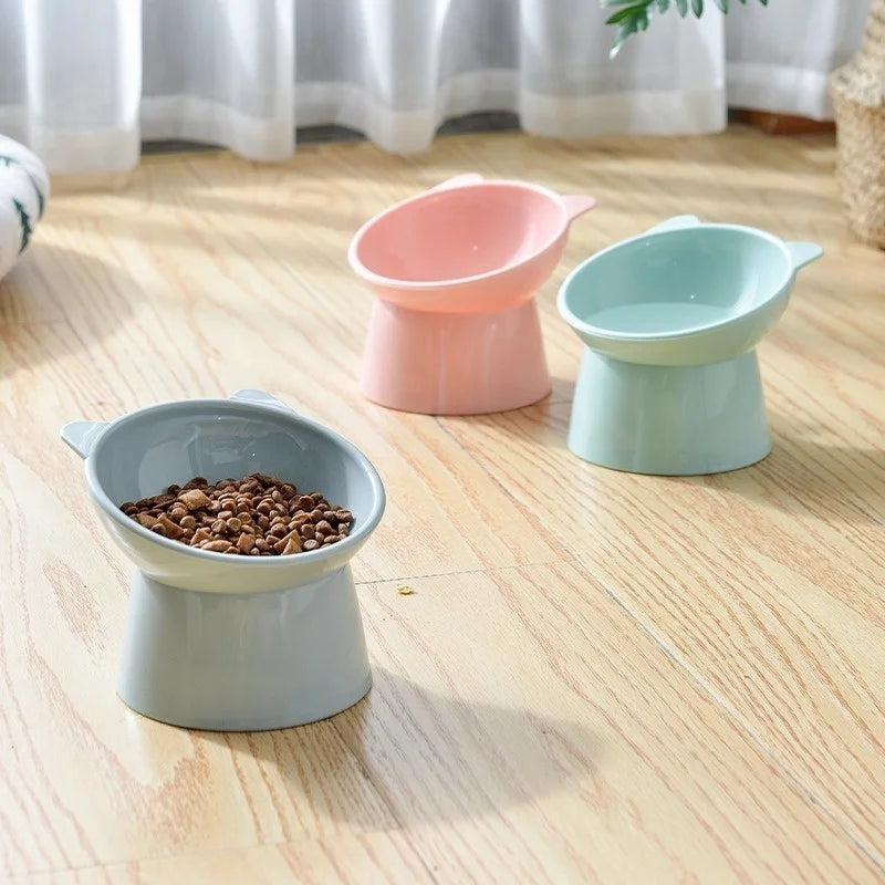 Cat Ear Shape Elevated Food Bowl