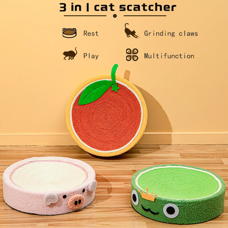 Cartoon Cute Round Cat Scratcher