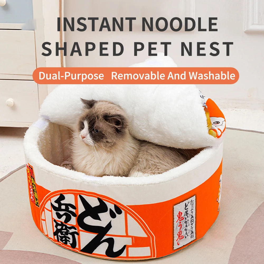 Cup Noodle Ramen Cat Bed