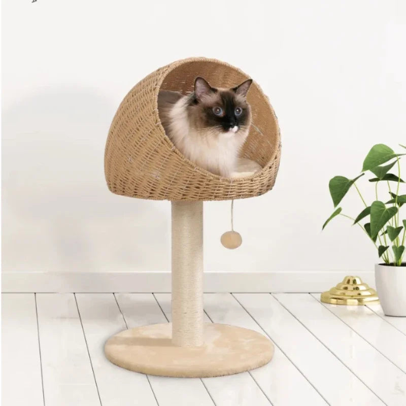 Rattan Cat Mini Tower