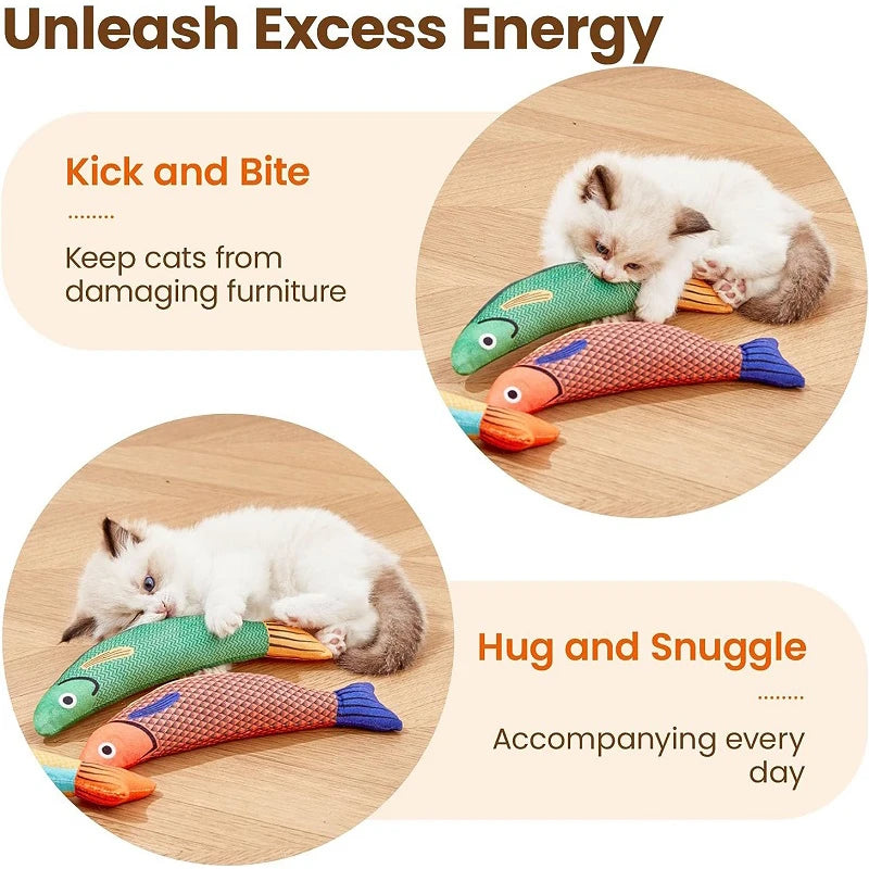 Interactive Catnip 3D Fish Toy