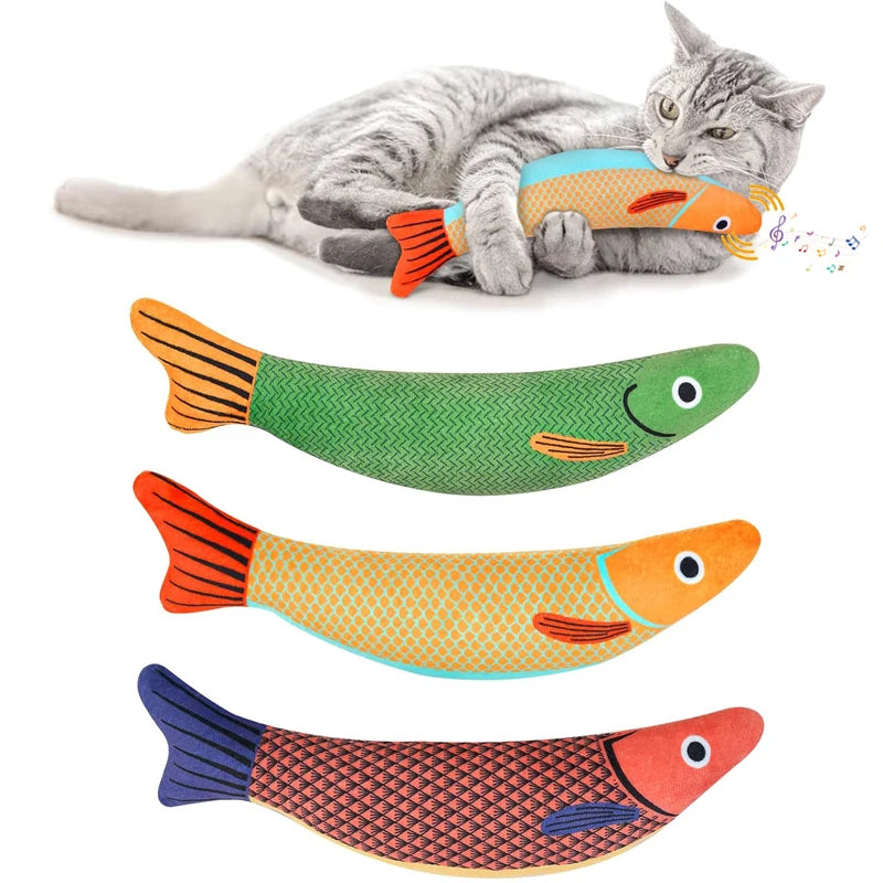 Interactive Catnip 3D Fish Toy