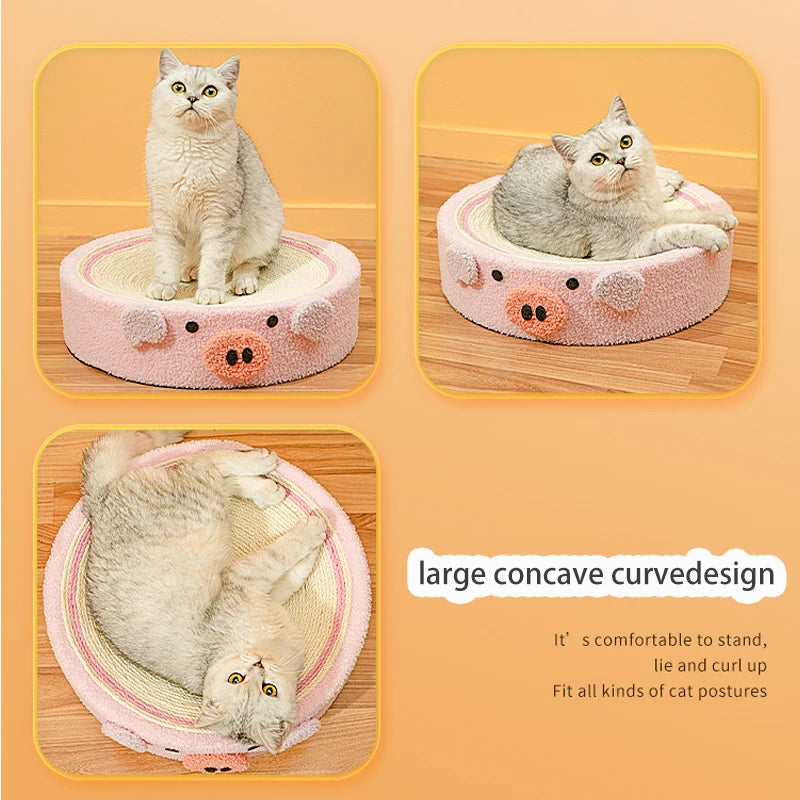 Cartoon Cute Round Cat Scratcher