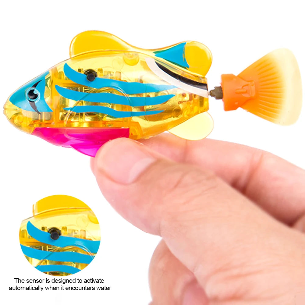 LED Lightup Fish Cat Toy Interactive Robot Fins