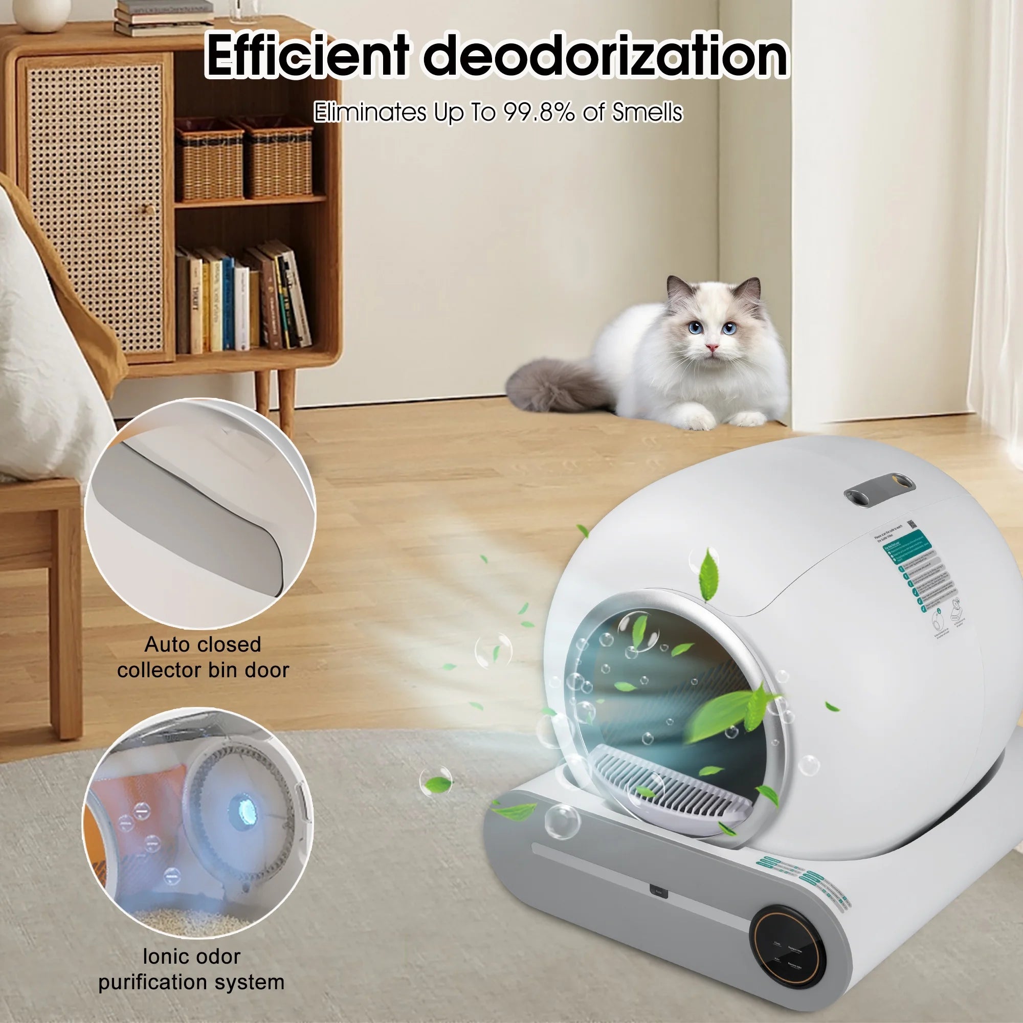 Automatic Cat Litter Box with App Control