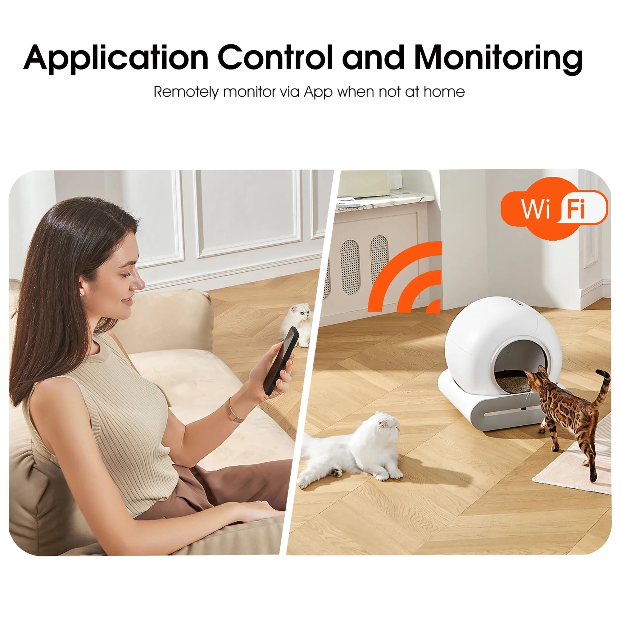 Automatic Cat Litter Box with App Control