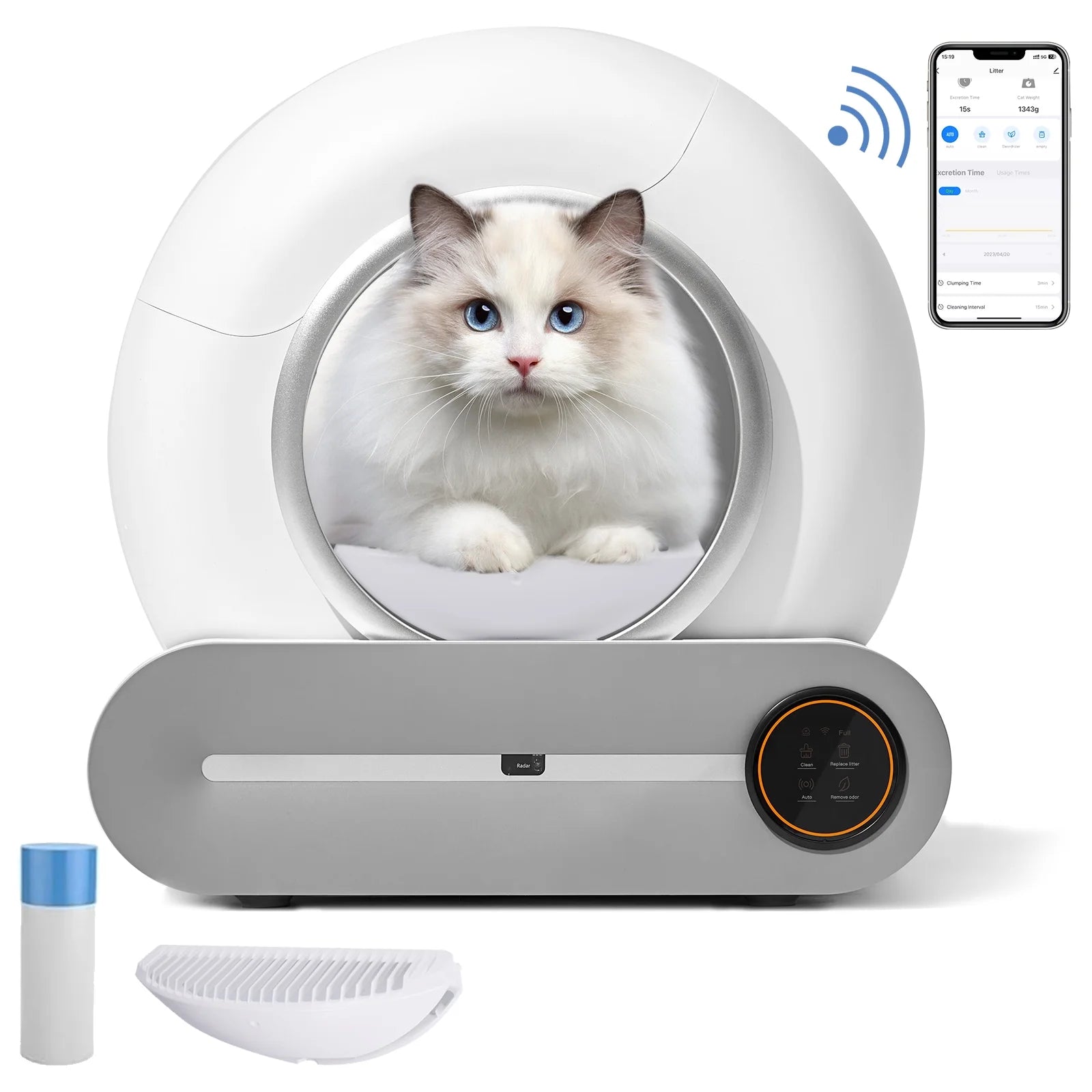 Automatic Cat Litter Box with App Control