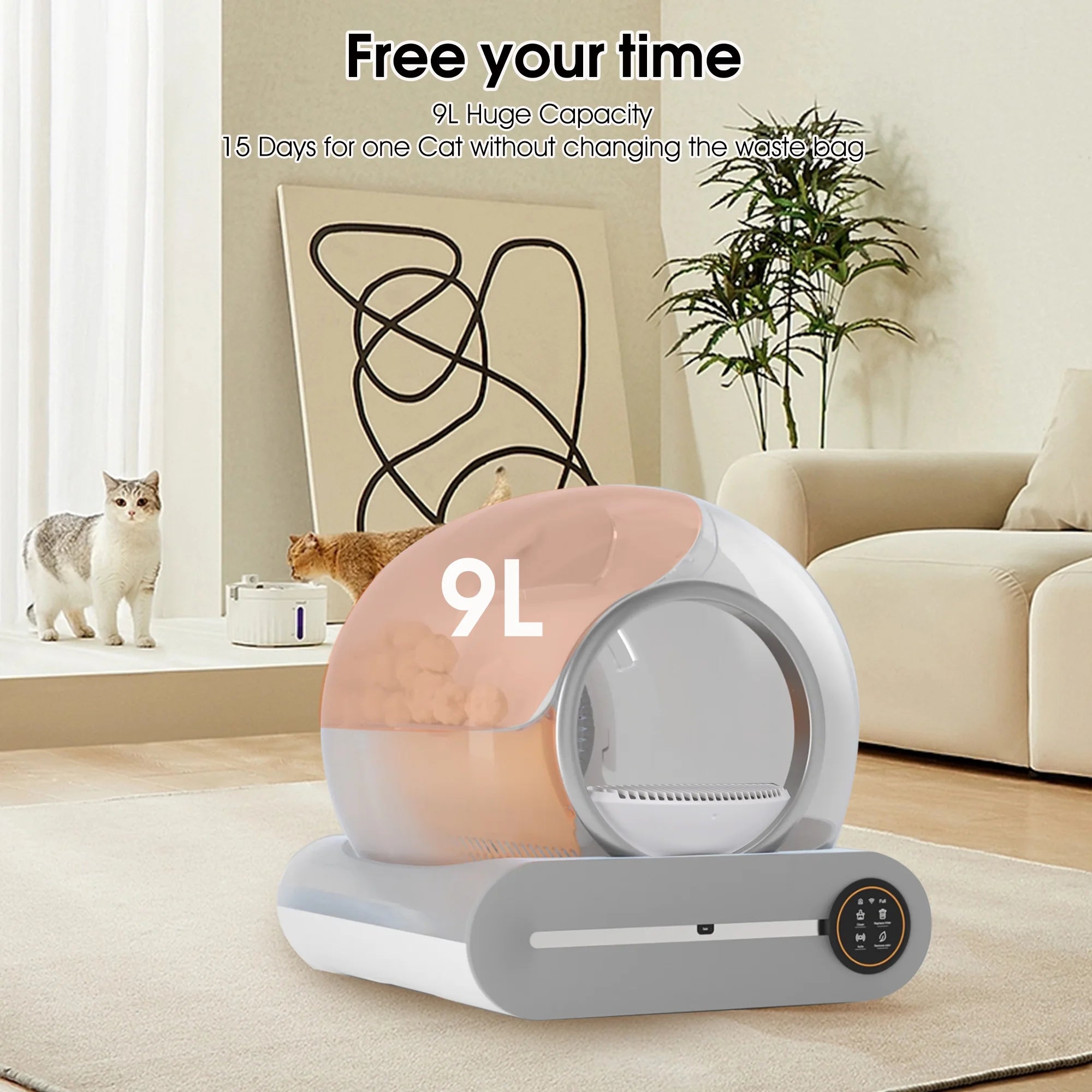 Automatic Cat Litter Box with App Control