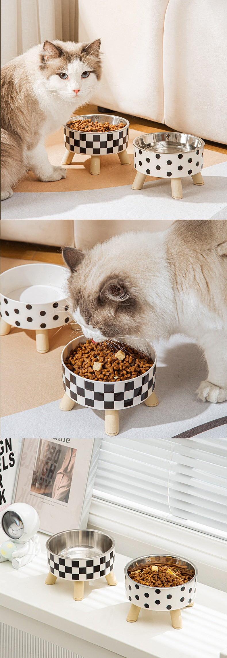 Modern Look Elevated Food Bowl for Cats