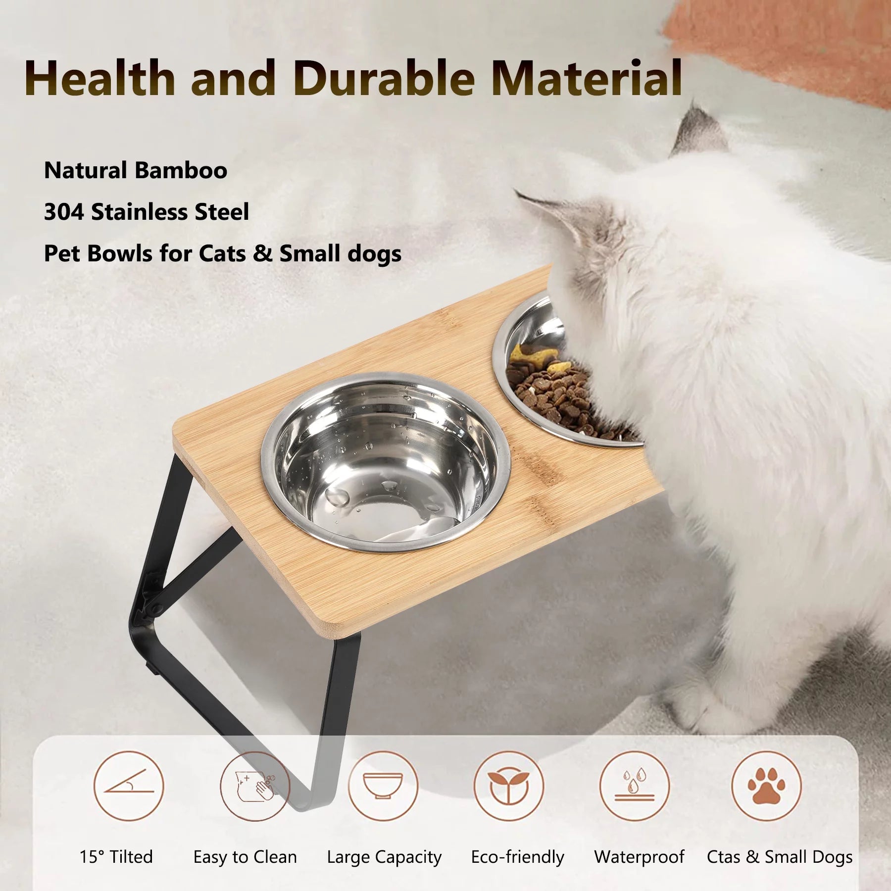 Elevated Cat Food Bowl 3 in One Set