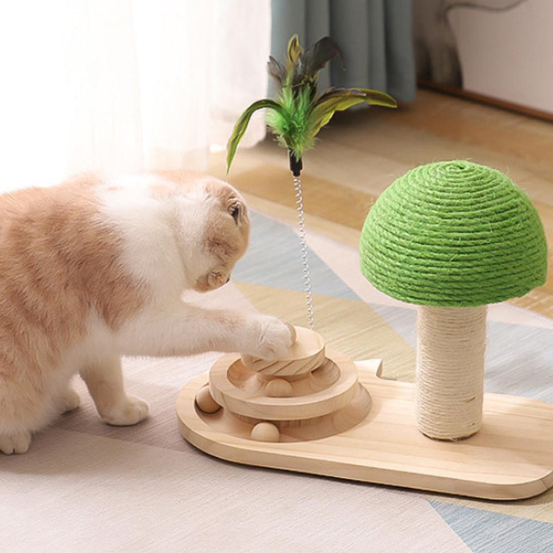 Mushroom Shrub Scratch Post Mini